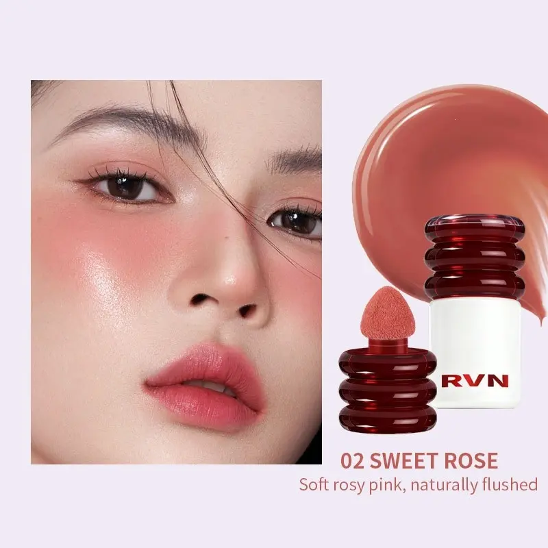 Creamy blendable water-glow Korean style blush stick, ultra-smooth liquid blush, naturally brightens skin tone, silky and soft texture, pure and seductive dewy skin, Beauty Cosmetics, Glam, Makeup, Cosmetics Products