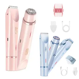Women's Shaver Portable Dual Head Design Home & Travel Rechargeable Shaver Machine Rechargeable Large Capacity 400mah Lightweight Intimate Area Hair Removal Device