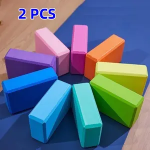 2 Piece Soft Non-Slip Eva Yoga Bricks, Dance Practice Foam Blocks, High Density Kids Dancing Bricks, Fitness Support, Pilates, Meditation, Yoga Equipment