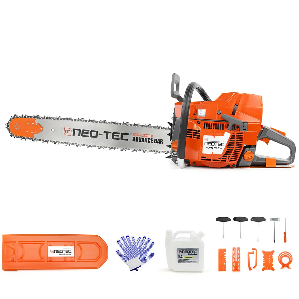 【summerfinds】NEOTEC NH895 Gas Powered Chainsaw, 94cc Work Tools, 28-Inch Bar Compatible with Husqvarna 394, 394XP, 395, 395XP Models, Garden & Hardware Tools