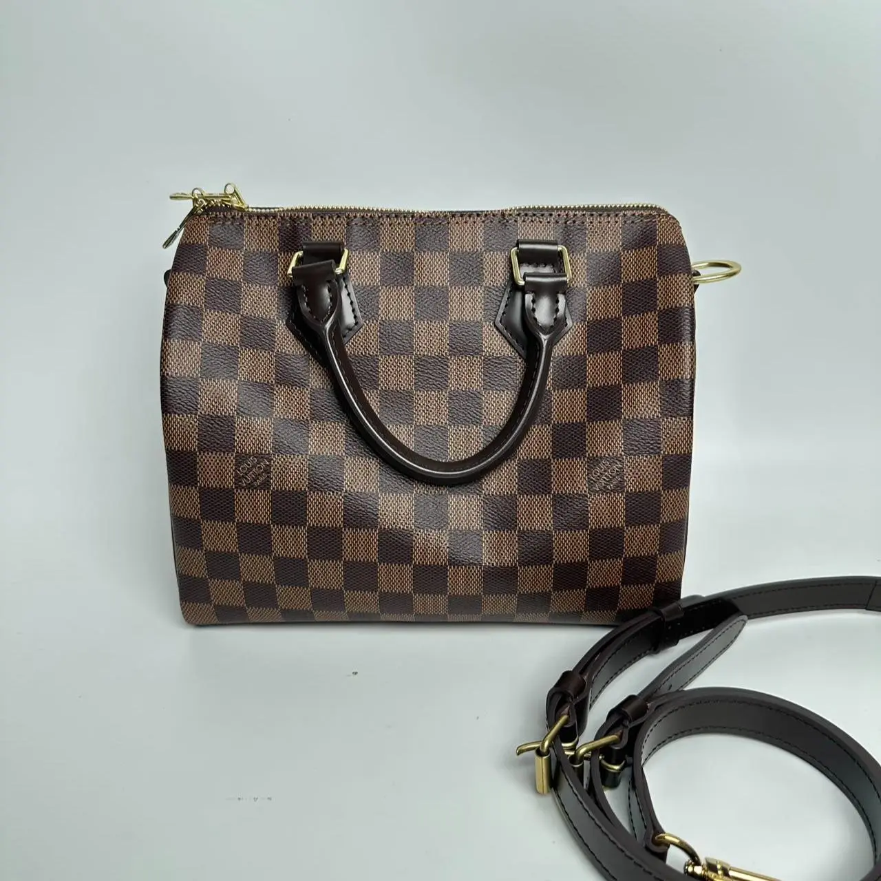Pre-owned Louis Vuitton canvas Tote Bags Speedy25 Damier Ebene 【Senza 2】