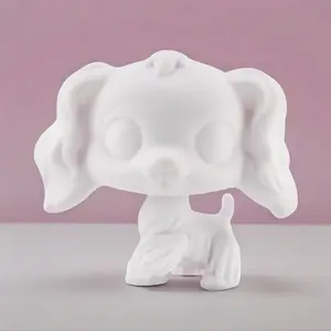 1 Pc Custom White Blank Base Action Figures Set - 027 Cocker Spaniel Dog Animal #748#1209#716#156#575#1716#1693, DIY Mini Pet Toy Accessory for Doll Making Supplies