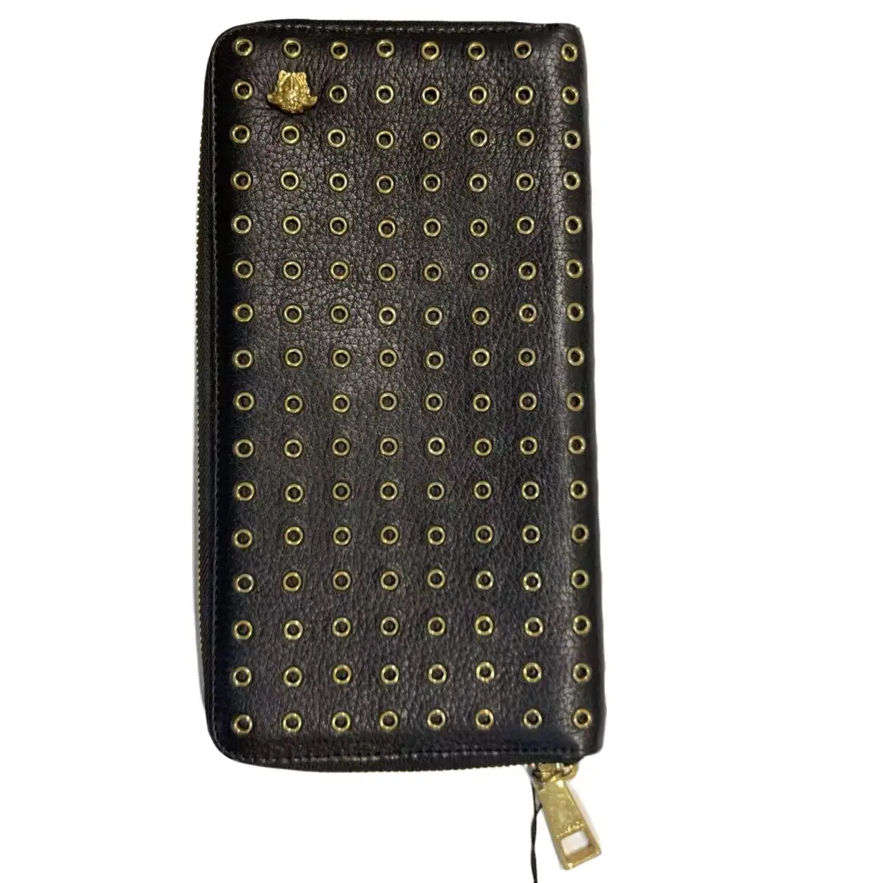 Pre-owned VERSACE Black Gold Clutch Wallet TKB00000228