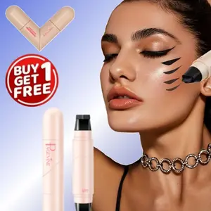 Buy 1 get 1 free! Double-ended rotating eyeliner - waterproof, smudge-proof, one-time application, long-lasting finish - double-ended design (pointed & wide tip) for precise eyeliner and brow drawing - ideal for beginners and professionals - perfect m