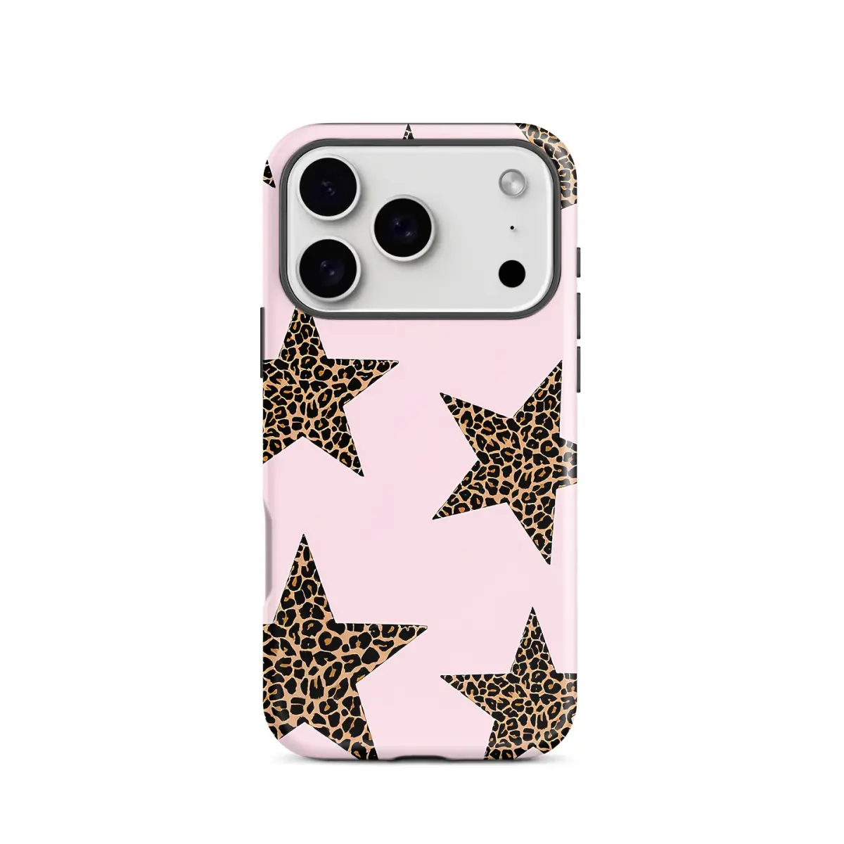 Glossy Leopard-Star Design Protective Cellphone Casing - Mobile Phone Accessories for iPhone 17, 16PM, 15PM, 13, 13MINI, 12, 11, XSMAX, 7, SE2
