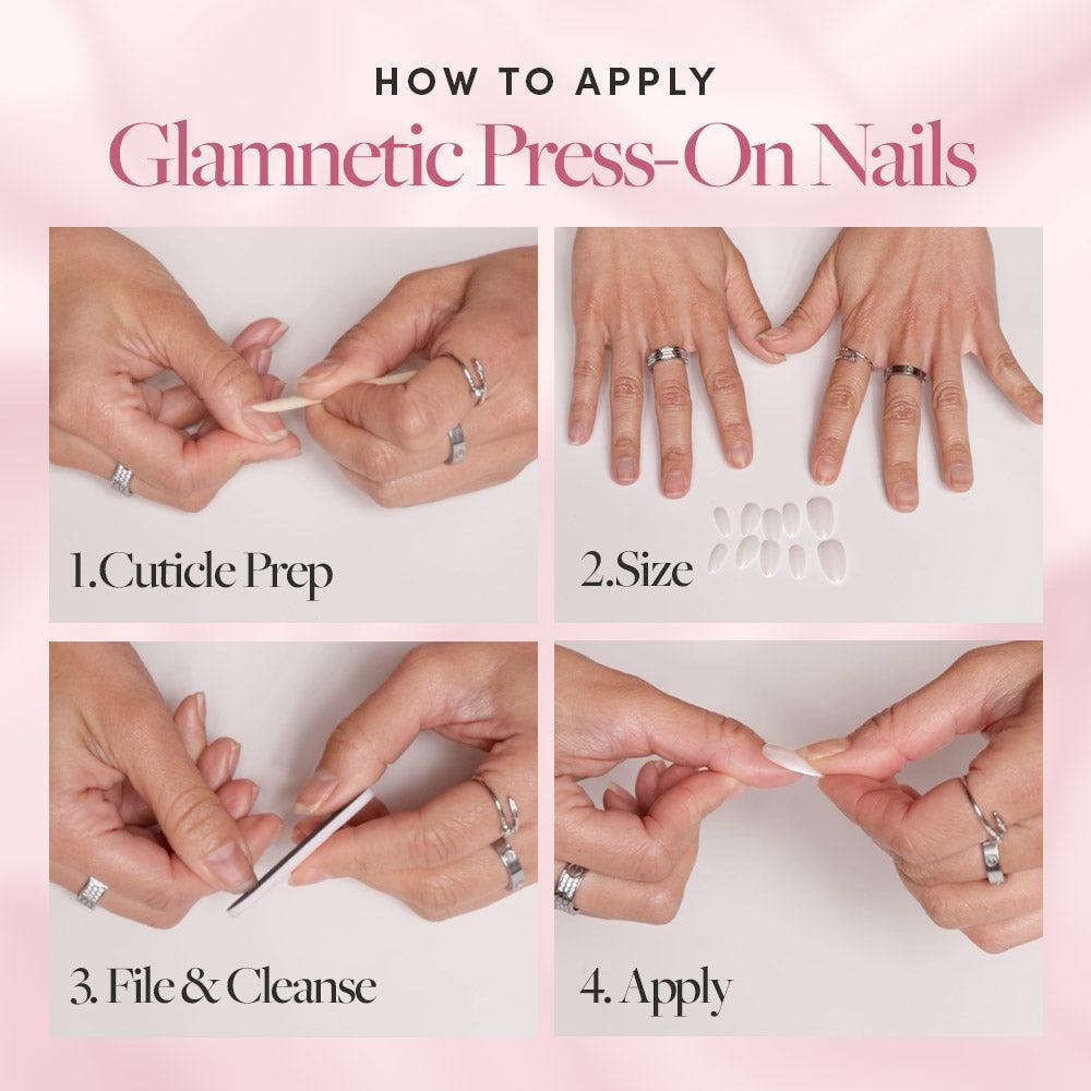 Glamnetic Starter Kit Nail Bundle – FREE First Kiss Nail Set – Glue & Remover