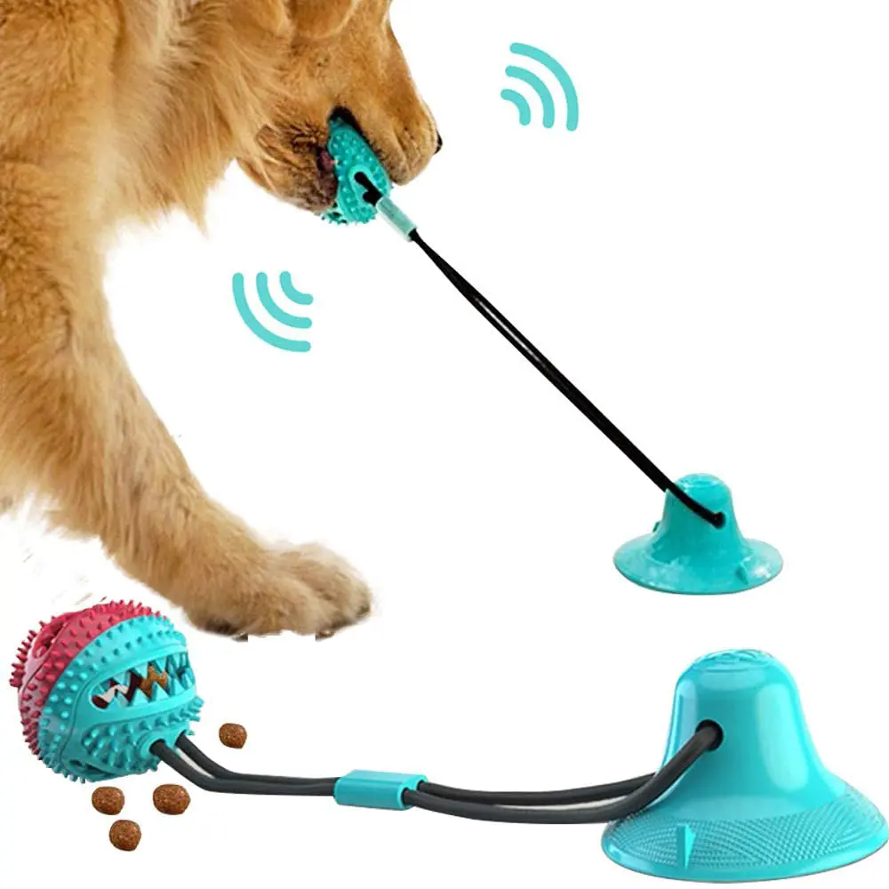Durable Dog Suction Chew Toy - Tug of War, High Energy Play, Mental Stimulation, Teeth Cleaning, Bell-Equipped for Aggressive Chewers, Easy to Clean, Boosts Intelligence