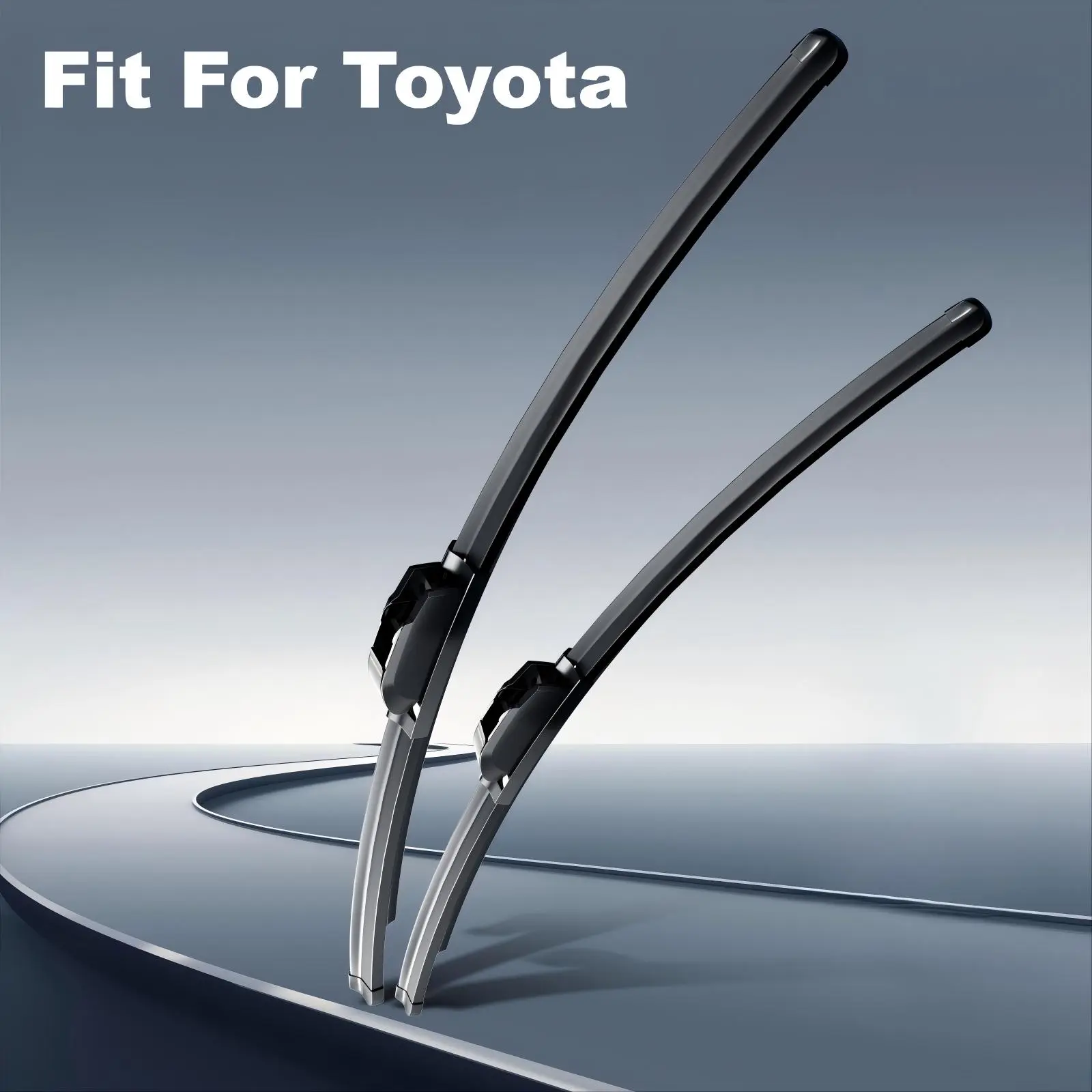 ITUTN Toyota Wiper Blades Set | Frameless OEM Quality, Ultra Quiet & Streak-Free | Dual-Layer Coating, All-Season, Easy Install with Multi Adapters | Fits Camry, Corolla, RAV4, Highlander, Tacoma, Venza & More