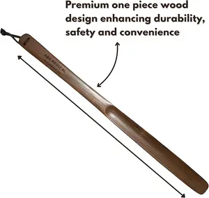 ABD Medical Extra Long Handle Wooden Shoehorn – 29.5” & 19.7” Set, Durable Wood Shoe Horn for Seniors, Men & Women – Smooth Finish, Long Handle for Easy Shoe Wearing Without Bending