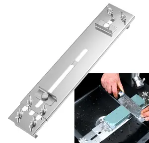 Sharpening Stone Holder, Stainless Steel Whetstone holder Sharpening Stone Base Sink Bridge, Adjustable No-Slip Grindstone Holder