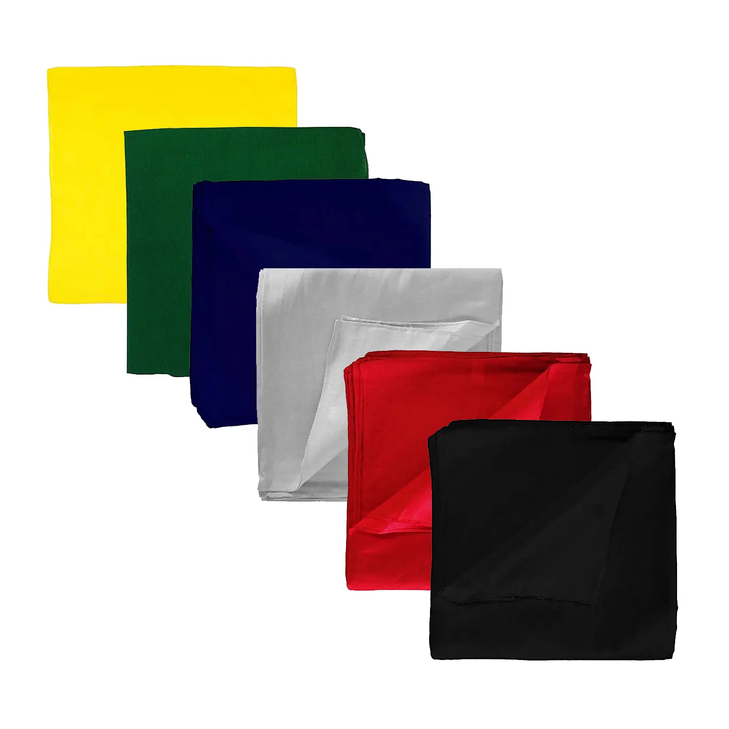 Set of 3 Solid 100% Polyester Unisex Bandanas