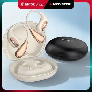 Monster Open Ear AC210 Headphones, True Wireless Bluetooth Earphones with Microphone, Wireless Headphones 30 Hours Playback, Type-C Charging, Touch Control, IPX5 Waterproof Open Ear Earbuds