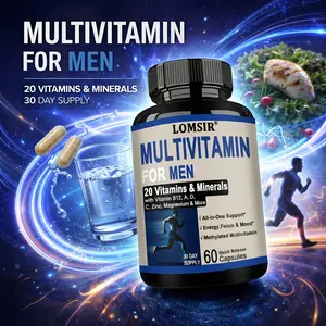 Men's Multivitamin – Methylated Mens Multivitamins & Multiminerals Supplement with Vitamin B12, A, D, C, Zinc, Magnesium & More for Complete Daily Support –  60 Capsules