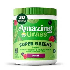 Amazing Grass Greens Blend Berry, 8.5 Oz, 30 Servings Healthcare Supplement Dietary Vitamin