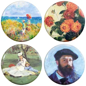 Buttonsmith® 1.25" Monet Cliff Walk Refrigerator Magnets - Set of 4