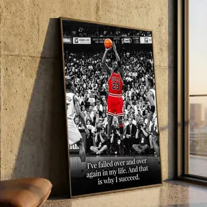 Michael Jordan Poster  Wall Art, Vintage Print for Sports Fans & Home Decor (No Frame)