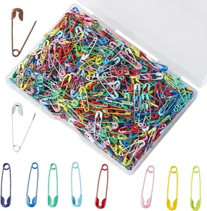 Colored Safety Pins,0.75 Inch Mini Safety Pins for Clothes,Small Safety Pin Rust Resistant Nickel Plated Steel Set for Crafting, Sewing, Rimming Fastening Clip Button for Garment Hang Tag 120pcs/box