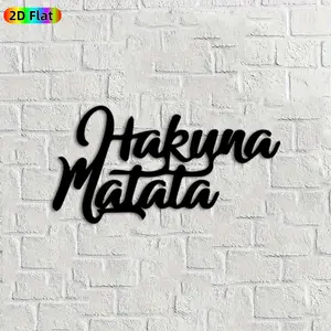 1pc Hakuna Matata Metal Wall Art Hakuna Matata Statue Mural, Ideal Gift for New Year, Easter, Rust-Resistant Metal Wall Decor Wall Sculptures, Perfect for Living Room Wall & Garden Fence Wall, Hakuna Matata Enthusiasts