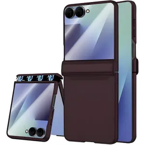 for Samsung Galaxy Z Flip 7 Case, Hinge Protection, Built-in Screen Protector, Wireless Charging, Shockproof, Slim Rugged Phone Protective Case for Galaxy Z Flip 7 Wine
