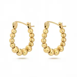 Milan Chiva 14K Gold Acrylic Rectangle Clear Earrings for Women Plated Chunky Geometric Minimalist Statement Lightweight Huggie Dainty Hypoallergenic Hoop Earrings for Womens Jewelry