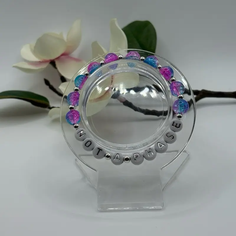 Bisexual Pride Bracelet – Handmade with Love & Visibility “Not A Phase”
