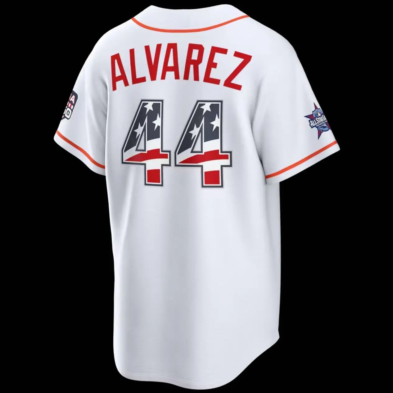 Unisex Baseball Jersey Alvarez 44 2026 All-Star Edition Stars & Stripes Houston White Stadium Jersey