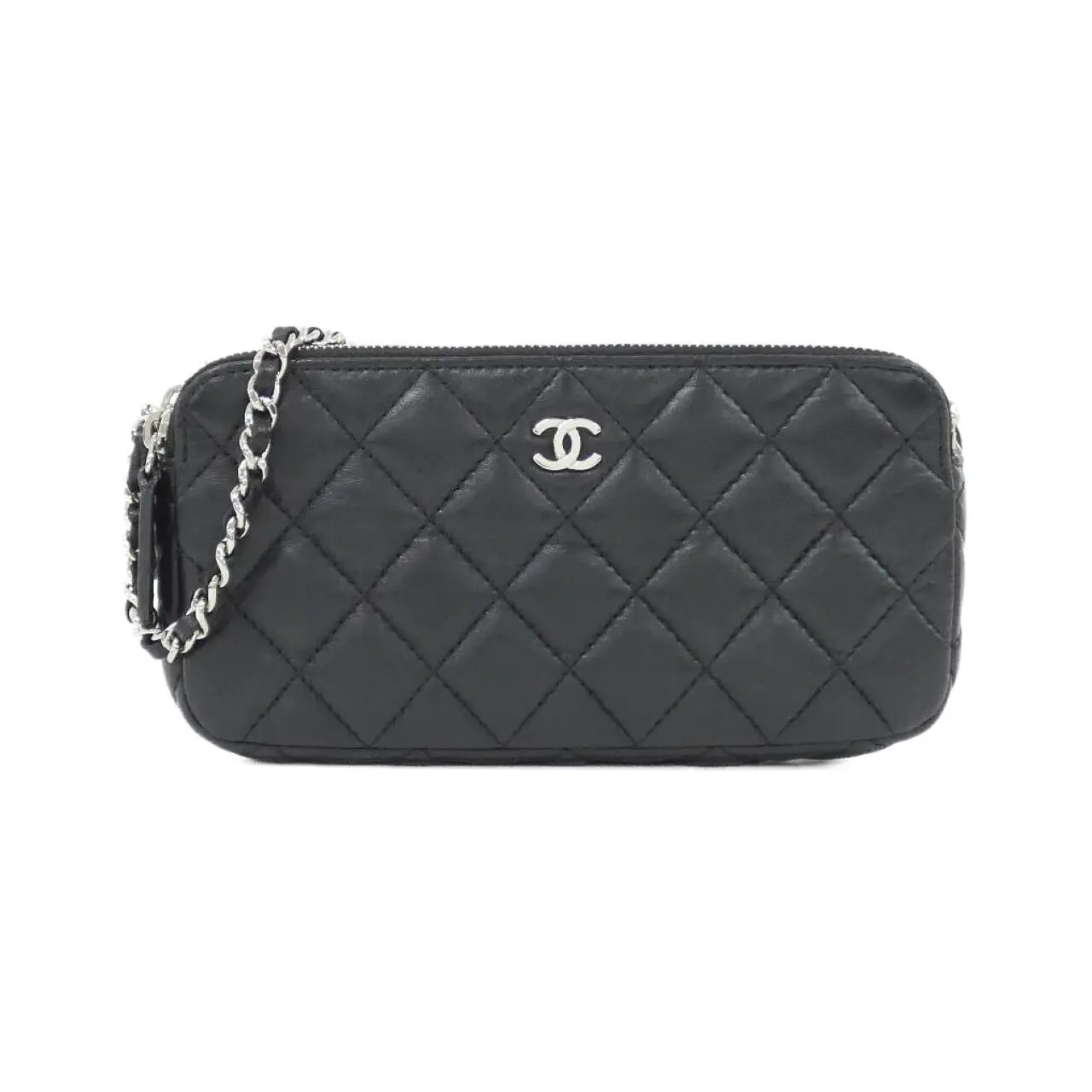 Pre-owned CHANEL Lambskin Small Leather Goods Timeless Classic Wallet