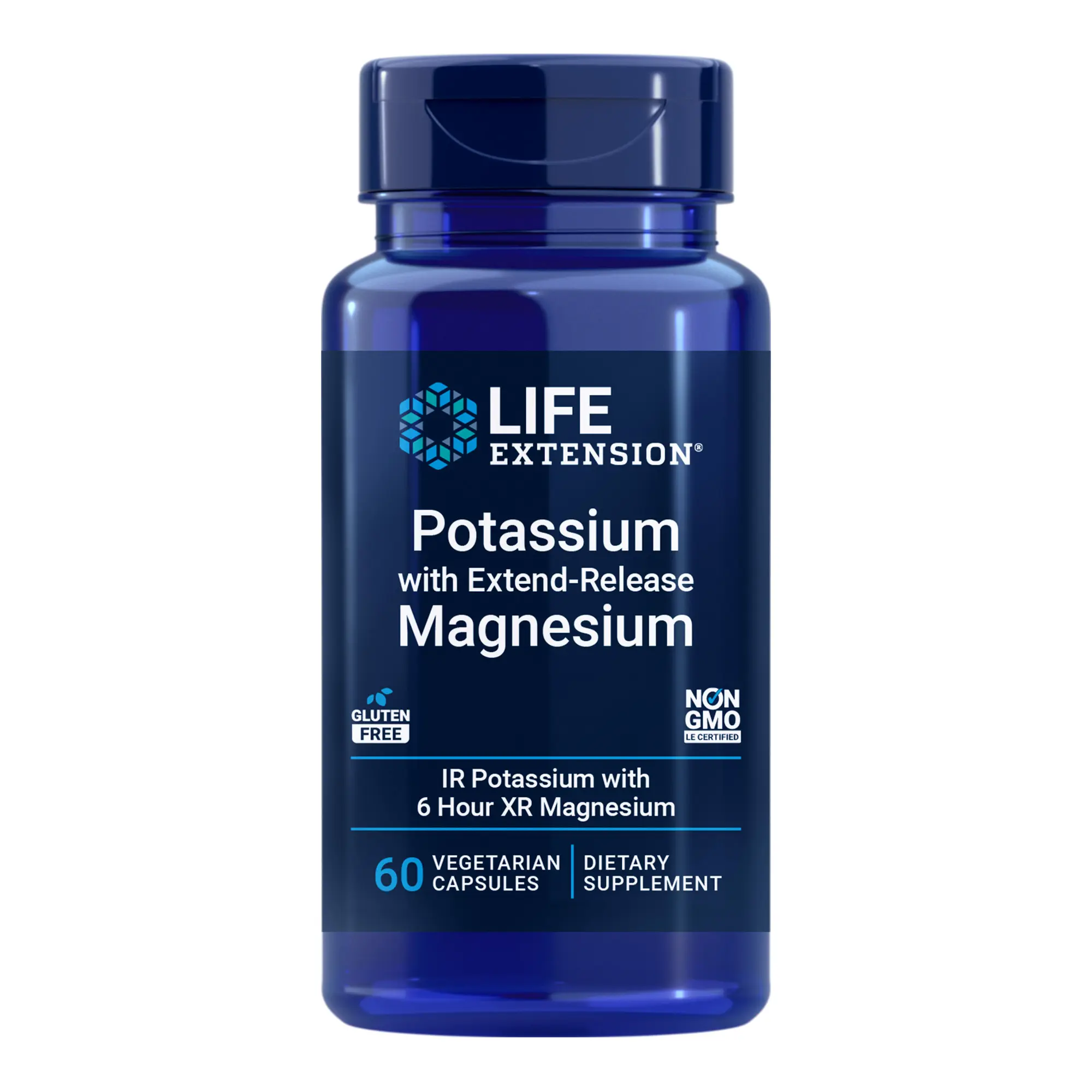 Life Extension Potassium with Extend-Release Magnesium 60 Vegetarian Capsules