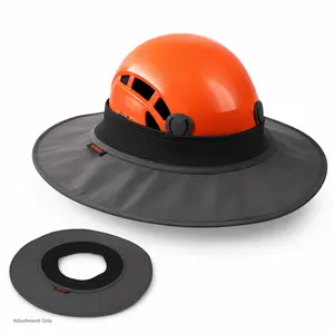 BARHAR 41cm Round Brim Helmet Sun Shade Attachment, Lightweight Reversible Cover for Unisex Adult Hard Hats, Climbing & Hiking Helmets, Water-Resistant 360° Fit for Outdoor Work