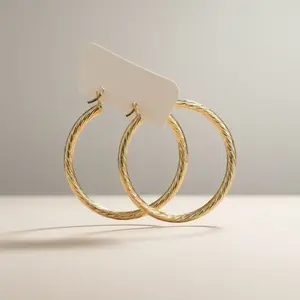 Argollas 303 size grande Gold plated