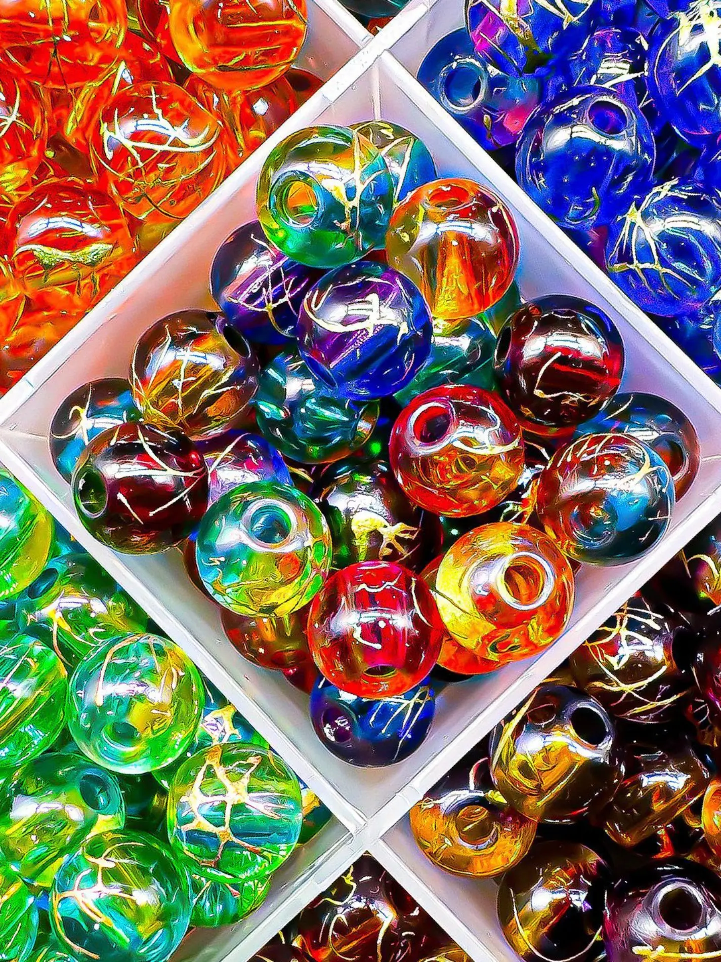 220pcs 8mm Dual Color Striped Round Acrylic Beads, DIY Jewelry Making, Beads for Bracelets, Beads for Crafts, Couple Bracelet Necklace, Unique Phone Chain, Handmade Craft Supplies, Acrylic Beads Mix, Bead Assortment, Synthetic Beads