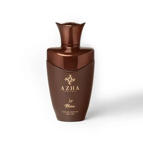 AZHA PERFUMES Nura Women's Eau De Parfum - 100ml (3.4 fl oz) Long Lasting EDP Fruity Sweet Woody Fragrance with Juicy Fruits, Warm Saffron Glow, Oud Depth, EDP Fragranced Perfume