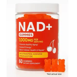 NAD+, COLLAGEN, BIOTIN GUMMIES - 1000mg NAD+, Collagen, Biotin, D3, K2, Zinc - Anti-Aging, Cellular Function, Skin, Hair & Nail Support - High Absorption, 30 Day Supply