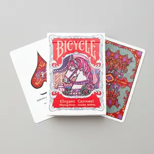 Bicycle Elegant Carousel Playing Cards – Scarlet Edition