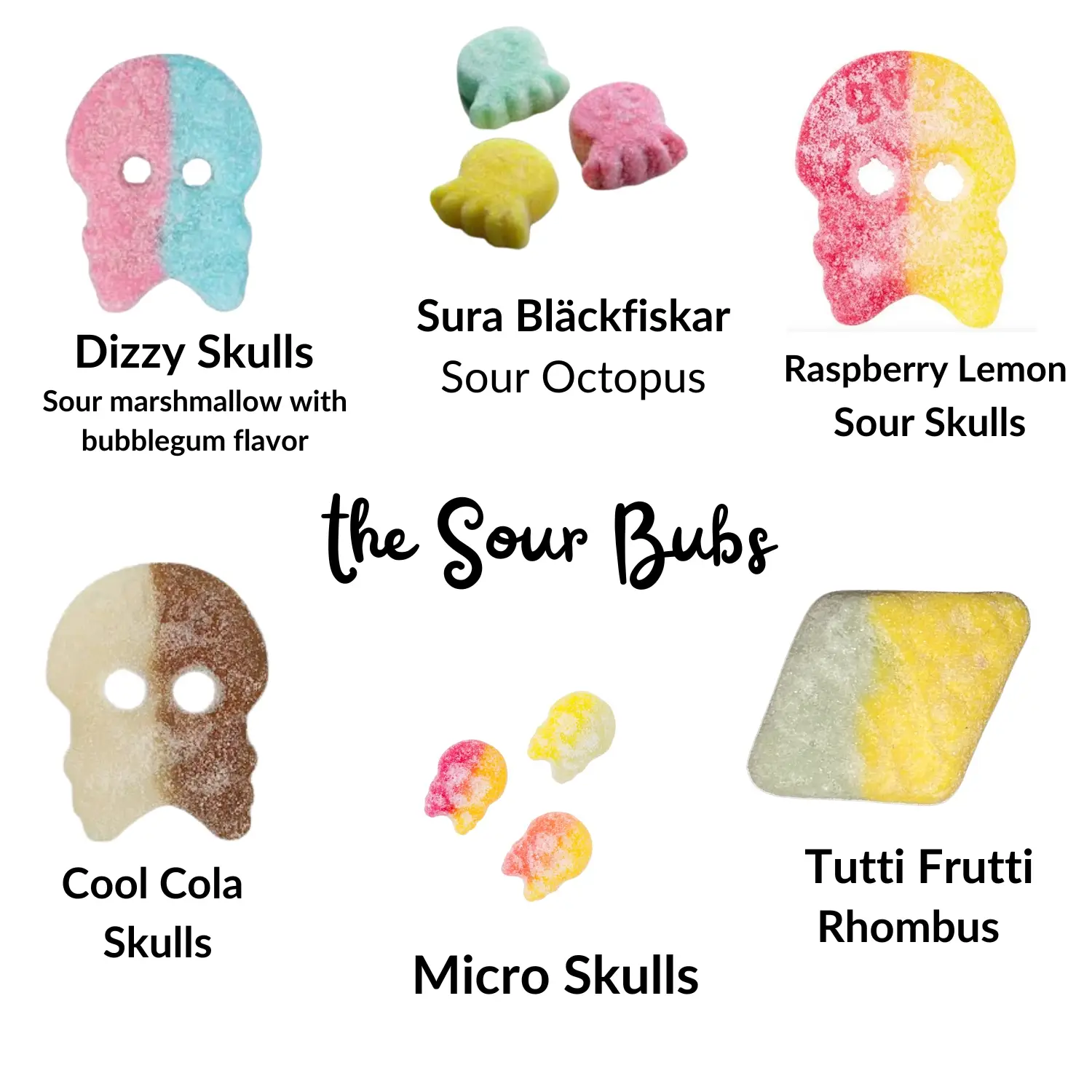 Best of BUBS- Swedish Candy Assorted Mix - Sweet and Sour Candies from Sweden - Foam Marshmallow Snack Bonbon Flavor tiktok Bite
