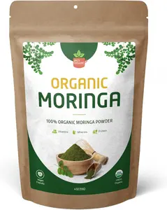 Green Moringa Superfood Powder 4 oz. - 100% Pure Moringa Oleifera Leaf Powder for Tea and Hair, Nutrient-Rich Energy Booster - Certified USDA Organic