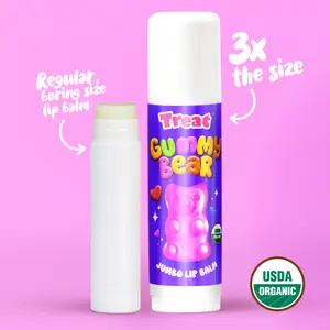 Gummy Bear Jumbo Organic Lip Balm - Coconut, Lemon, Cocoa, Shea & Shea Butter - Skincare, Comfort, 150g