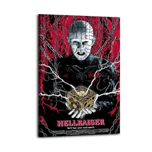 Hellraiser 1987 Canvas Aesthetic For The Bedroom Wall Sitting Room Dormitory Wall Office Wall Poster Decorative Painting Canvas Wall