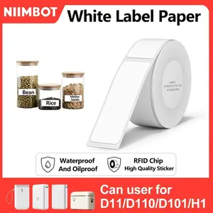 Niimbot D110 Thermal Label Paper 12-15mm Thermal Printing Labels for Home Office Identification, Compatible with D11/d110/d101 Printers