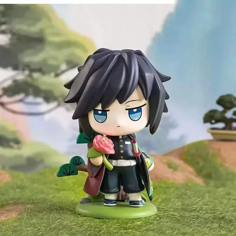 Demon Slayer Blind Box Birth Flower Series Ornament, Cute Figurines, Handmade Charcoal Treatment Model, Cute Small Gift (random), 1pc
