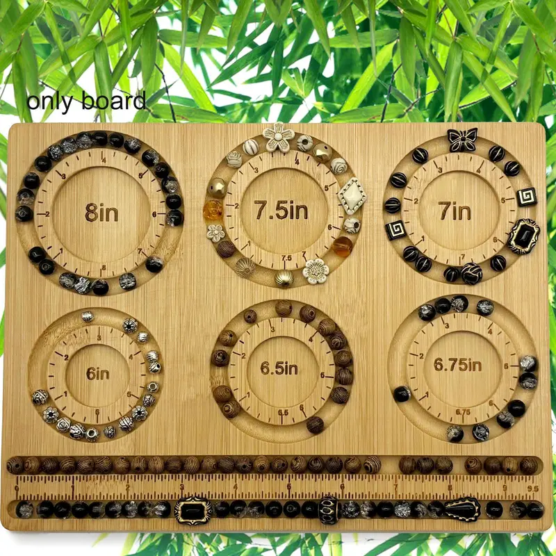 Bamboo Bead Board for Jewelry Making, 1 Count Beading Board for Jewelry Bracelet Making, Jewelry Design Mat for Necklace, Bracelet, DIY Design, Jewelry Crafting