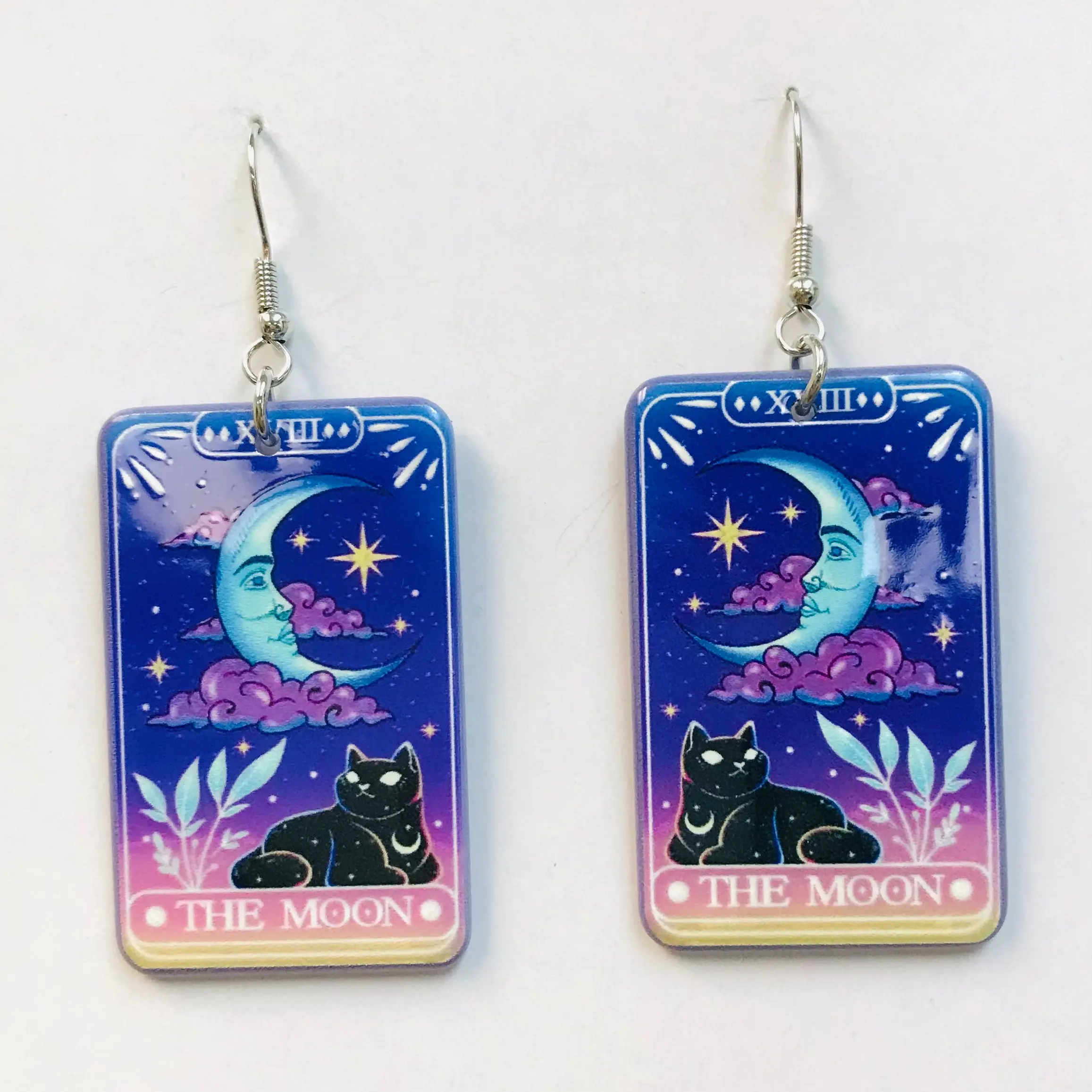 The Moon Tarot Card Earrings