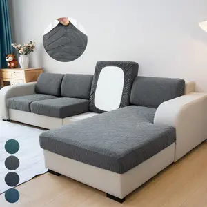 Knitted Leaf Pattern Sofa Cushion Cover, Soft Non-Slip Couch Pad, L-Shaped Sofa, Multiple Colors Available, Easy Installation, Durable, Elastic Washable Sofa Slipcover, Stretch Sofa Cover, Soft Sofa Protector