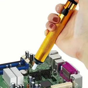 High-temperature Resistant Desoldering Pump, Aluminum Alloy Solder Sucker with Nozzle and Handle, Professional Electronic Circuit Board Soldering Removal Tool