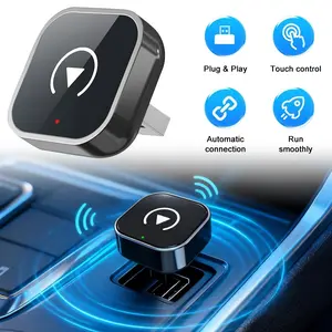Wireless CarPlay Adapter for iPhone, No Latency Wired to Wireless Dongle, 5G WiFi Auto Connect, USB-C/A, iOS 10+