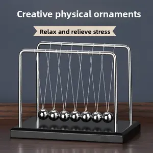 7-Ball Newton Pendulum Ball Physics Metal Non-Perpetual Motion Device Home Decoration Office Desktop Living Room Stress Relief Ornament