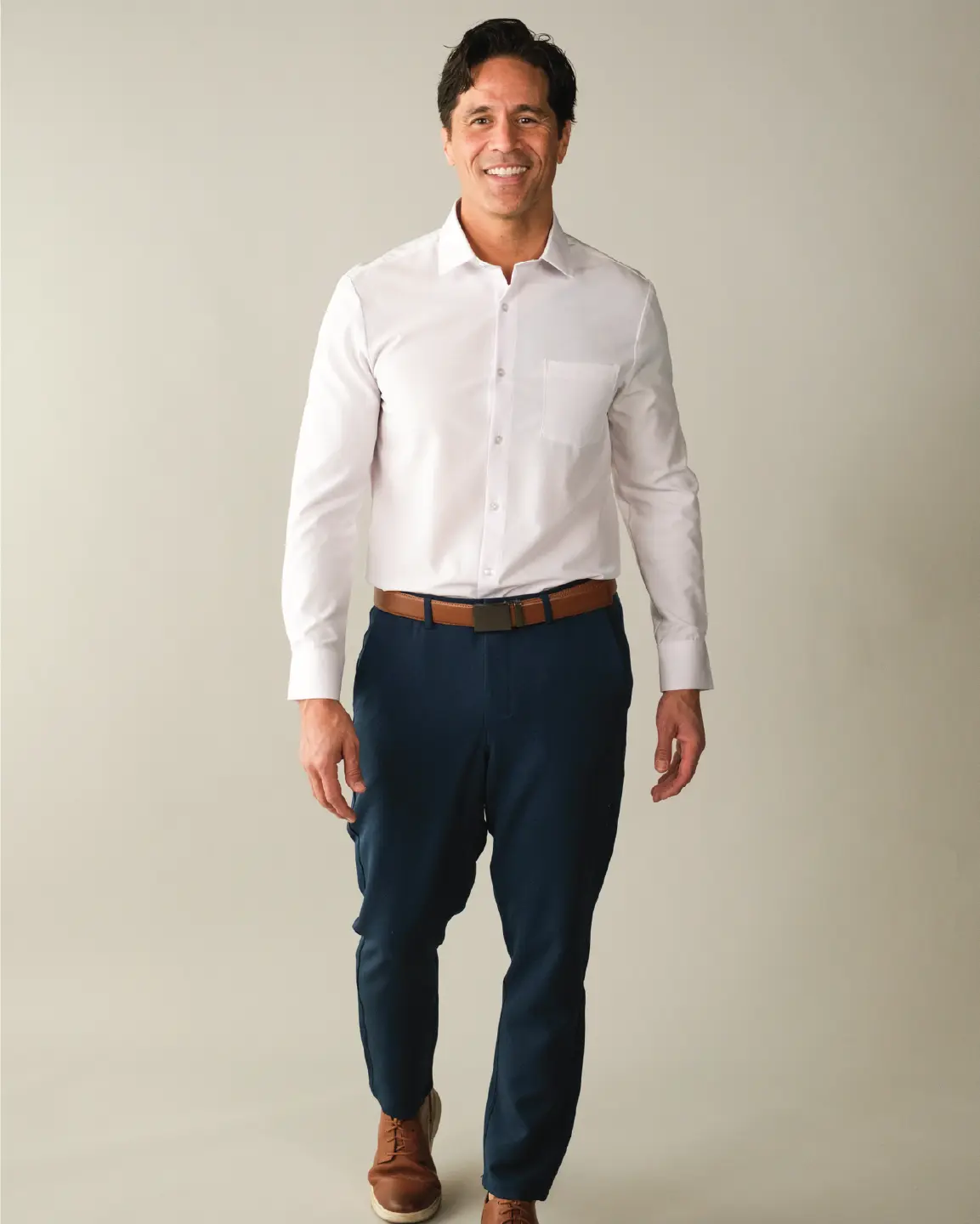 Range Shirt Long Sleeve Performance Dress Shirt for Men – Breathable Stretch Button Down, Moisture-Wicking Work, Travel & Casual Wear