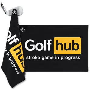 Fore Show Magnetic Golf Towel (Golf Hub) Waffle Microfiber with Magnet for Golf Bags, Carts & Clubs - 24” x 16” Funny Golf Gift Accessory For Men
