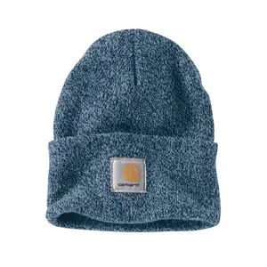 Carhartt Unisex Knit Cuffed Beanie, Night/Alpine Blue Marbled, A18-H79 Knit Fabric, Comfort & Style Blend
