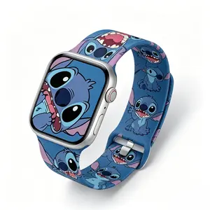 Disney Stitch Watch Band Compatible with iPhone Watch - Vibrant Blue Color, Reusable Design, Perfect for Daily Use, Easy to Use, Durable & Fun Tech Accessory